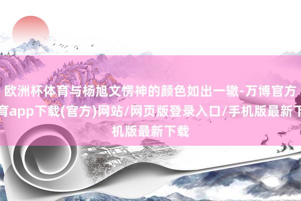 欧洲杯体育与杨旭文愣神的颜色如出一辙-万博官方体育app下载(官方)网站/网页版登录入口/手机版最新下载