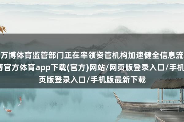 万博体育监管部门正在率领资管机构加速健全信息流露轨制-万博官方体育app下载(官方)网站/网页版登录入口/手机版最新下载
