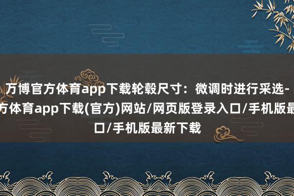 万博官方体育app下载轮毂尺寸:微调时进行采选-万博官方体育app下载(官方)网站/网页版登录入口/手机版最新下载