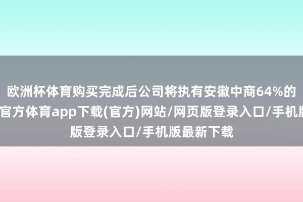 欧洲杯体育购买完成后公司将执有安徽中商64%的股权-万博官方体育app下载(官方)网站/网页版登录入口/手机版最新下载