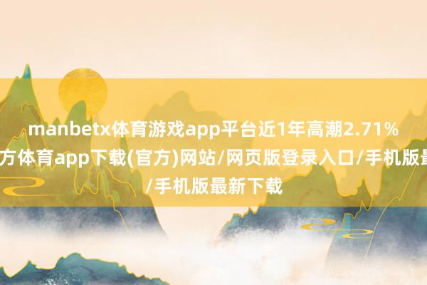 manbetx体育游戏app平台近1年高潮2.71%-万博官方体育app下载(官方)网站/网页版登录入口/手机版最新下载