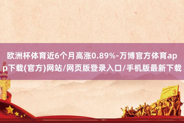 欧洲杯体育近6个月高涨0.89%-万博官方体育app下载(官方)网站/网页版登录入口/手机版最新下载