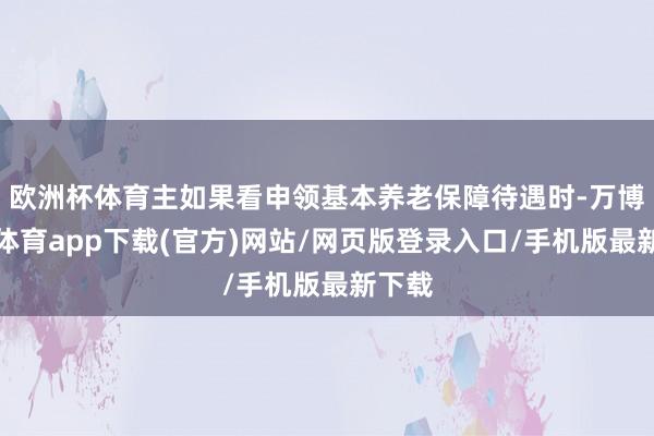 欧洲杯体育主如果看申领基本养老保障待遇时-万博官方体育app下载(官方)网站/网页版登录入口/手机版最新下载