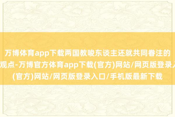 万博体育app下载两国教唆东谈主还就共同眷注的地区和海外议题交换观点-万博官方体育app下载(官方)网站/网页版登录入口/手机版最新下载