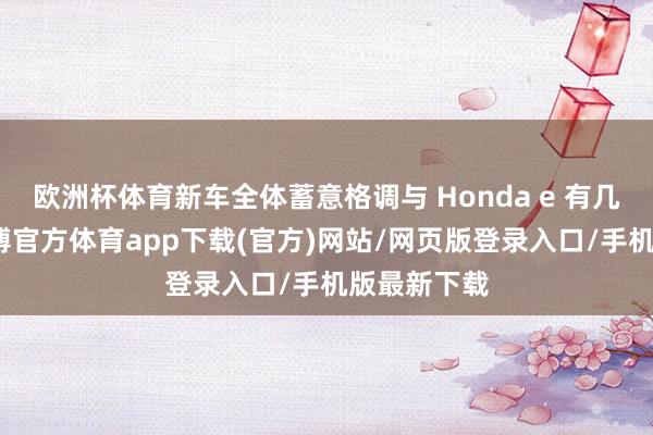 欧洲杯体育新车全体蓄意格调与 Honda e 有几分相同-万博官方体育app下载(官方)网站/网页版登录入口/手机版最新下载