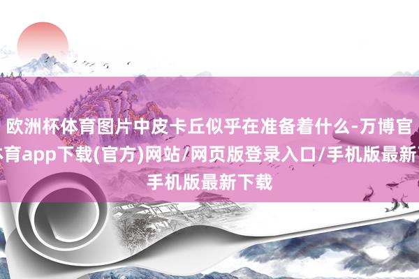 欧洲杯体育图片中皮卡丘似乎在准备着什么-万博官方体育app下载(官方)网站/网页版登录入口/手机版最新下载