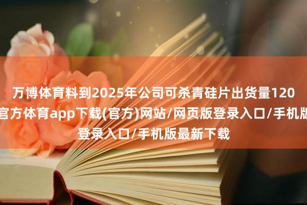 万博体育料到2025年公司可杀青硅片出货量120GW-万博官方体育app下载(官方)网站/网页版登录入口/手机版最新下载