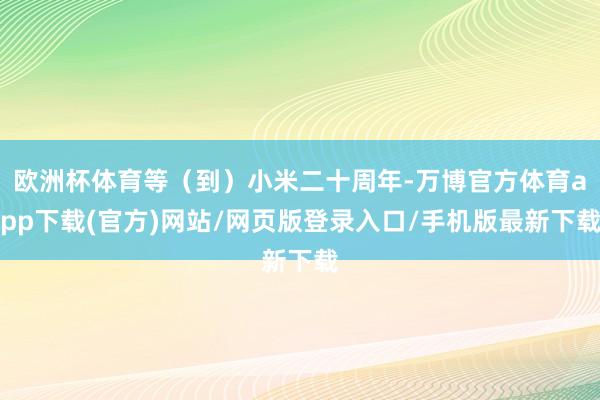 欧洲杯体育等（到）小米二十周年-万博官方体育app下载(官方)网站/网页版登录入口/手机版最新下载