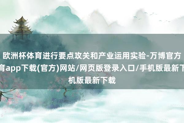 欧洲杯体育进行要点攻关和产业运用实验-万博官方体育app下载(官方)网站/网页版登录入口/手机版最新下载