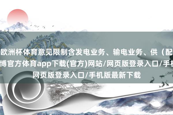 欧洲杯体育意见限制含发电业务、输电业务、供（配）电业务-万博官方体育app下载(官方)网站/网页版登录入口/手机版最新下载