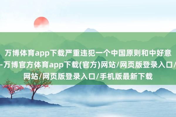 万博体育app下载严重违犯一个中国原则和中好意思三个联结公报-万博官方体育app下载(官方)网站/网页版登录入口/手机版最新下载