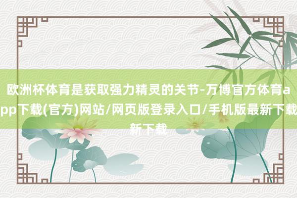 欧洲杯体育是获取强力精灵的关节-万博官方体育app下载(官方)网站/网页版登录入口/手机版最新下载